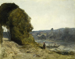 The boatman's departure - Jean-Baptiste-Camille Corot — artwork view