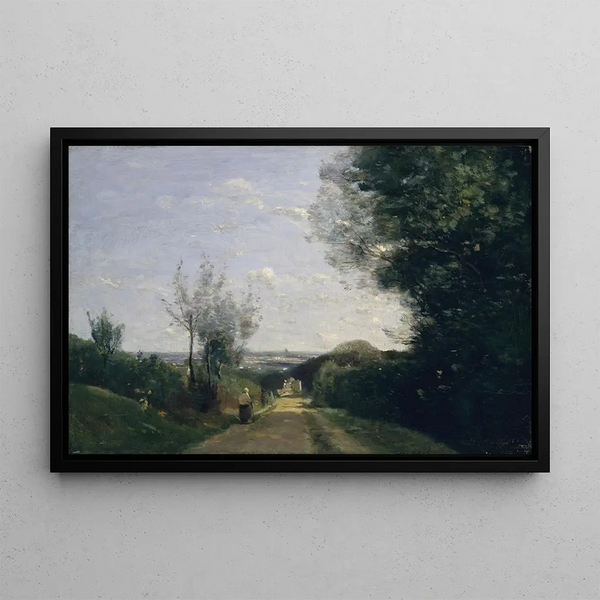 Les Environs de Paris - Jean-Baptiste-Camille Corot — framed artwork on a wall
