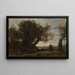 Les Bohémiens - Jean-Baptiste-Camille Corot — framed artwork on a wall