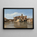 the L'île and the bridge of San Bartolomeo, Rome - Jean-Baptiste-Camille Corot — framed artwork on a wall