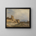 The Palace of the Popes in Avignon - Jean-Baptiste-Camille Corot — framed artwork on a wall