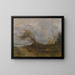 A gust of wind by the sea - Jean-Baptiste-Camille Corot — framed artwork on a wall