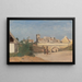 A suburb of the city - Jean-Baptiste-Camille Corot — framed artwork on a wall
