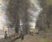 Forest Path in Ville-d'Avray bordering the pond - Jean-Baptiste-Camille Corot — artwork view