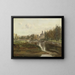 View of Moret-sur-Loing - Jean-Baptiste-Camille Corot — framed artwork on a wall