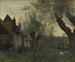 Willows and farm at Sainte-Catherine-les-Arras - Jean-Baptiste-Camille Corot — artwork view
