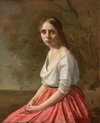 JeanBaptisteCamille Corot - Young Woman In A Pink Skirt.webp