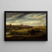 View of Paris taken from the heights of Gentilly - Jean-Baptiste-Gabriel Langlac — framed artwork on a wall