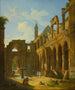 The Courtyard of a Ruined Monastery - Jean-Baptiste Berlot — artwork view