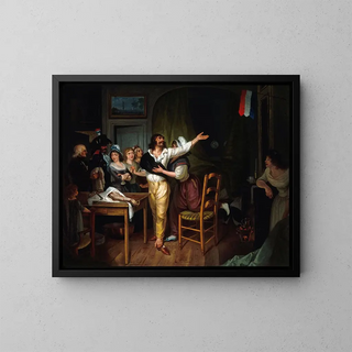 Duty to the homeland of a man who has just had an arm amputated - Jean-Baptiste Bizard — framed artwork on a wall