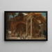 a Guardhouse in the Ruins of a Church - Jean-Baptiste Blanchard — framed artwork on a wall
