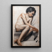 Child Sitting Asleep - Jean-Baptiste Cariven — framed artwork on a wall