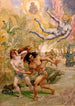 Reproduction of the painting Eve and Adam expelled from Paradise - Jean-Baptiste Cariven