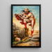 Oedipus and the Sphinx - Jean-Baptiste Cariven — framed artwork on a wall
