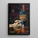 La femme de Potiphar saisissant Joseph - Jean-Baptiste Cariven — framed artwork on a wall