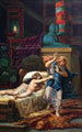 La femme de Potiphar saisissant Joseph - Jean-Baptiste Cariven — artwork view
