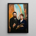 Self-portrait with his wife Amélie - Jean-Baptiste Cariven — framed artwork on a wall