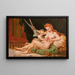 a woman holding the wings of love - Jean-Baptiste Cariven — framed artwork on a wall