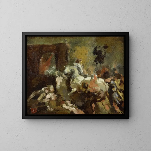Henri IV's Entry into Paris after Rubens - Jean-Baptiste Carpeaux — framed artwork on a wall