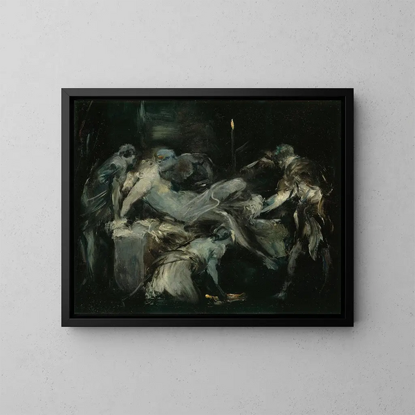 Birth scene - Jean-Baptiste Carpeaux — framed artwork on a wall