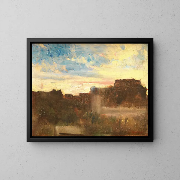 Sunrise Painting - Jean-Baptiste Carpeaux — framed artwork on a wall