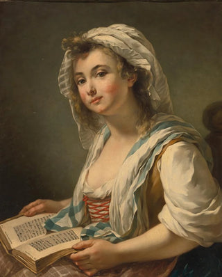 JeanBaptiste Charpentier - A Girl Holding A Book.webp