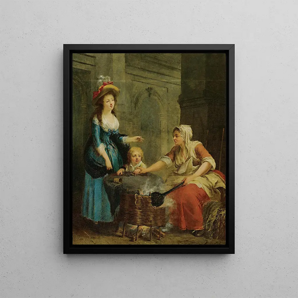 The Chestnut Seller - Jean-Baptiste Charpentier — framed artwork on a wall