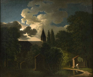 The tomb of Werther. Night effect - Jean-Baptiste Deperthes — artwork view