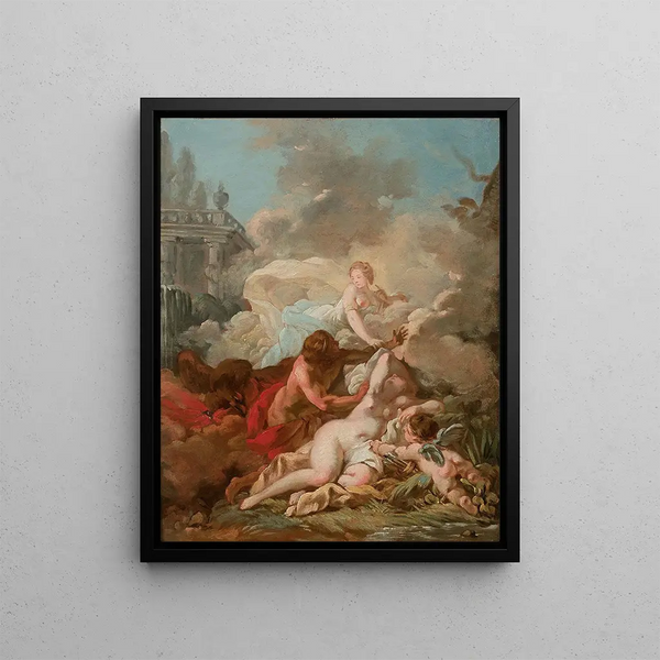 Jupiter and Semele - Jean-Baptiste Deshays — framed artwork on a wall