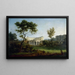 La Maison de Beaumarchais et la Bastille - Jean-Baptiste François Genillion — framed artwork on a wall