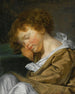 a sleeping boy on a table - Jean-Baptiste Greuze — artwork view