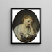 a girl with a dead canary - Jean-Baptiste Greuze — framed artwork on a wall