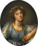 a young girl holding an orange - Jean-Baptiste Greuze — artwork view