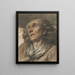 Bust of an Old Man - Jean-Baptiste Greuze — framed artwork on a wall