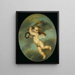 Cupid with a torch - Jean-Baptiste Greuze — framed artwork on a wall