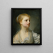 Girl in White Dress - Jean-Baptiste Greuze — framed artwork on a wall