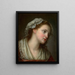 Girl with Bonnet - Jean-Baptiste Greuze — framed artwork on a wall