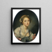 Girl with a Gauze Scarf - Jean-Baptiste Greuze — framed artwork on a wall