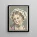 Head of Girl - Jean-Baptiste Greuze — framed artwork on a wall