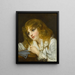The Little Mathematician - Jean-Baptiste Greuze — framed artwork on a wall