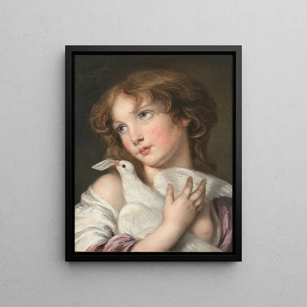 The message of love - Jean-Baptiste Greuze — framed artwork on a wall
