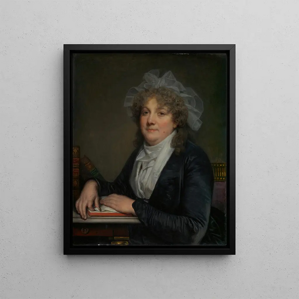 Madame Jean-Baptiste Nicolet Anne Antoinette Desmoulins 1743-1817 - Jean-Baptiste Greuze — framed artwork on a wall