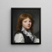 Portrait of a Boy in a Black Waistcoat Turned to the Right - Jean-Baptiste Greuze — framed artwork on a wall