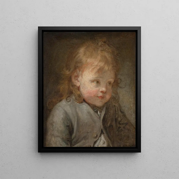 Portrait of a young boy - Jean-Baptiste Greuze — framed artwork on a wall