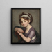Portrait of a Young Girl - Jean-Baptiste Greuze — framed artwork on a wall