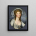 Portrait of a young woman called Mademoiselle Montredon - Jean-Baptiste Greuze — framed artwork on a wall