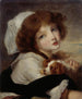 Portrait of a Little Girl with a Small Dog - Jean-Baptiste Greuze — artwork view
