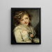 Portrait of a young girl - Jean-Baptiste Greuze — framed artwork on a wall