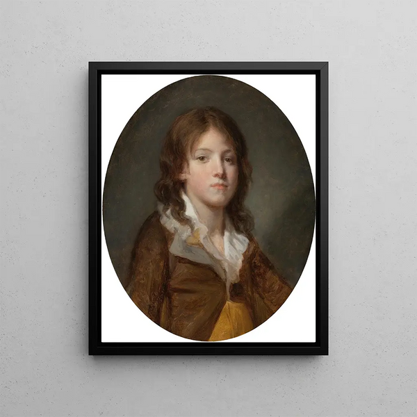 Portrait of a Boy sometimes presumed to represent Louis-Charles, Duke of Normandy, Dauphin of France - Jean-Baptiste Greuze — framed artwork on a wall