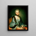 Portrait of Marie Angélique Vrany de Varennes Mme Georges Gougenot de Croissy - Jean-Baptiste Greuze — framed artwork on a wall